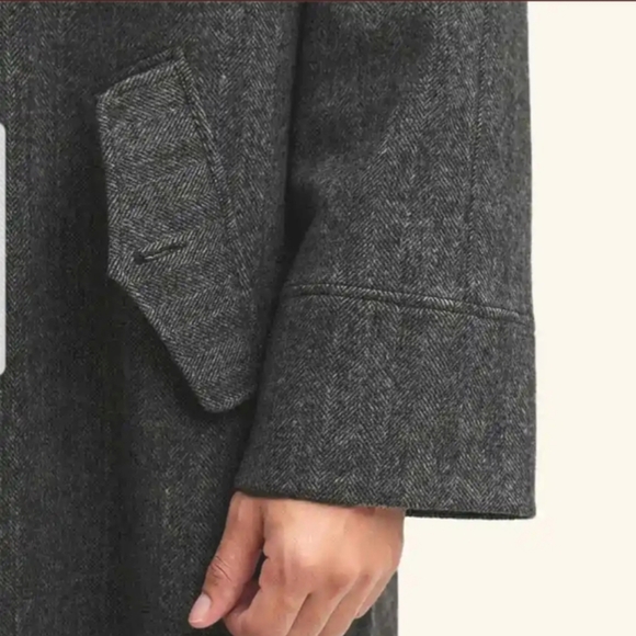 NWT Single Breasted Wool-Cashmere Overcoat (Grey) - Gentle Herd - Picture 7 of 16